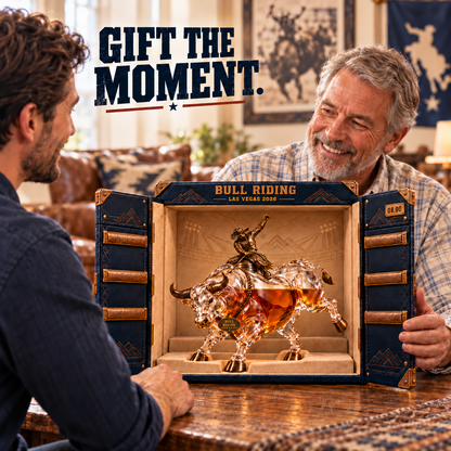 🤠 Eight Seconds Bull Rider Whiskey Decanter — Las Vegas 2026 Limited Custom Edition🤠