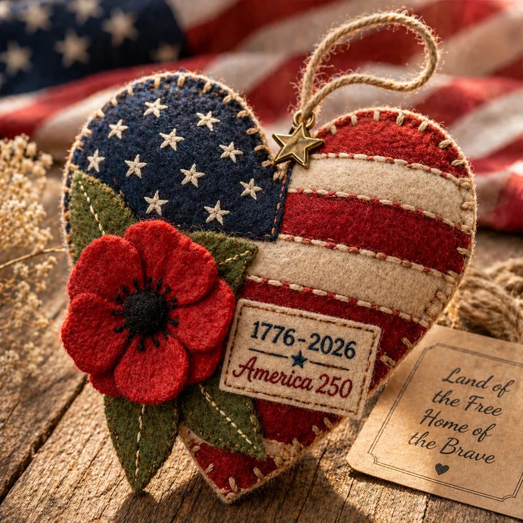 🎉DIY Patriotic Poppy Cross Ornament Kit