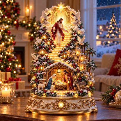 ✨ Last Day – 60% OFF!✨ Heavenly Nativity Christmas Tree™ Light-Up Ornament✝️