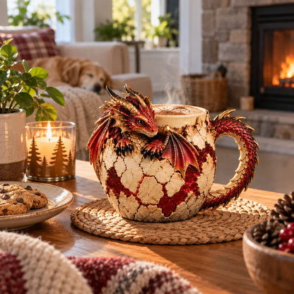 🐉 Dragonbound RealmsTM Sculpted Dragon Mug Collection | 6 Fantasy Realm Designs with Raised 3D Dragon Details ☕