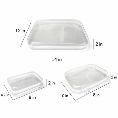 3-Pack Transparent Hard Zipper Storage Bags – Keep Your Essentials Organized, Wherever You Go! ✨