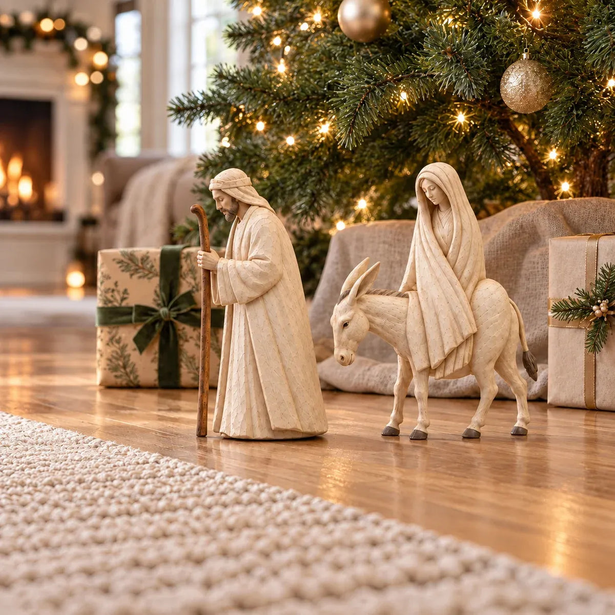 ⏳ Last Day 50% OFF-✝️Journey to Bethlehem Nativity Figurine Set
