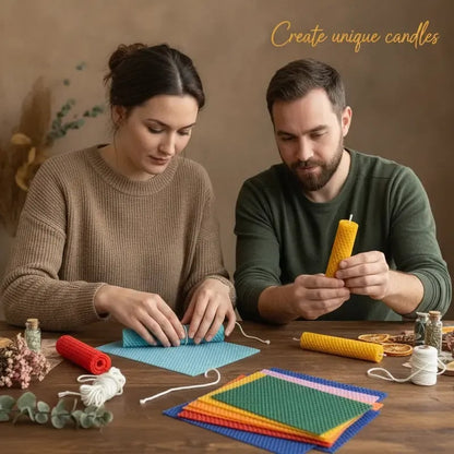 🔥 LAST DAY 49% OFF-🕯️DIY Beeswax Candle Making Kit (12-Piece Set) – Create Your Own Cozy Glow!