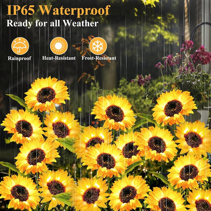 🌻 Solar Powered Sunflower Garden Lights – 2 Pack