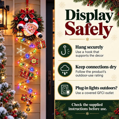 🔥 LAST DAY 49% OFF 🎄✨ Stained-Glass Christmas Hanging Door Decor