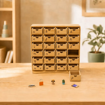 🏆Limited Time Sale 49% OFF🎄📚Phonics Cabinet with 120 Miniature Objects