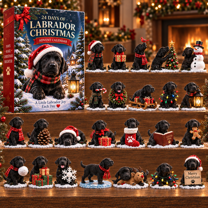 💥LAST DAY 50% OFF-🐶3D Black Labrador 24-Day Christmas Countdown Calendar