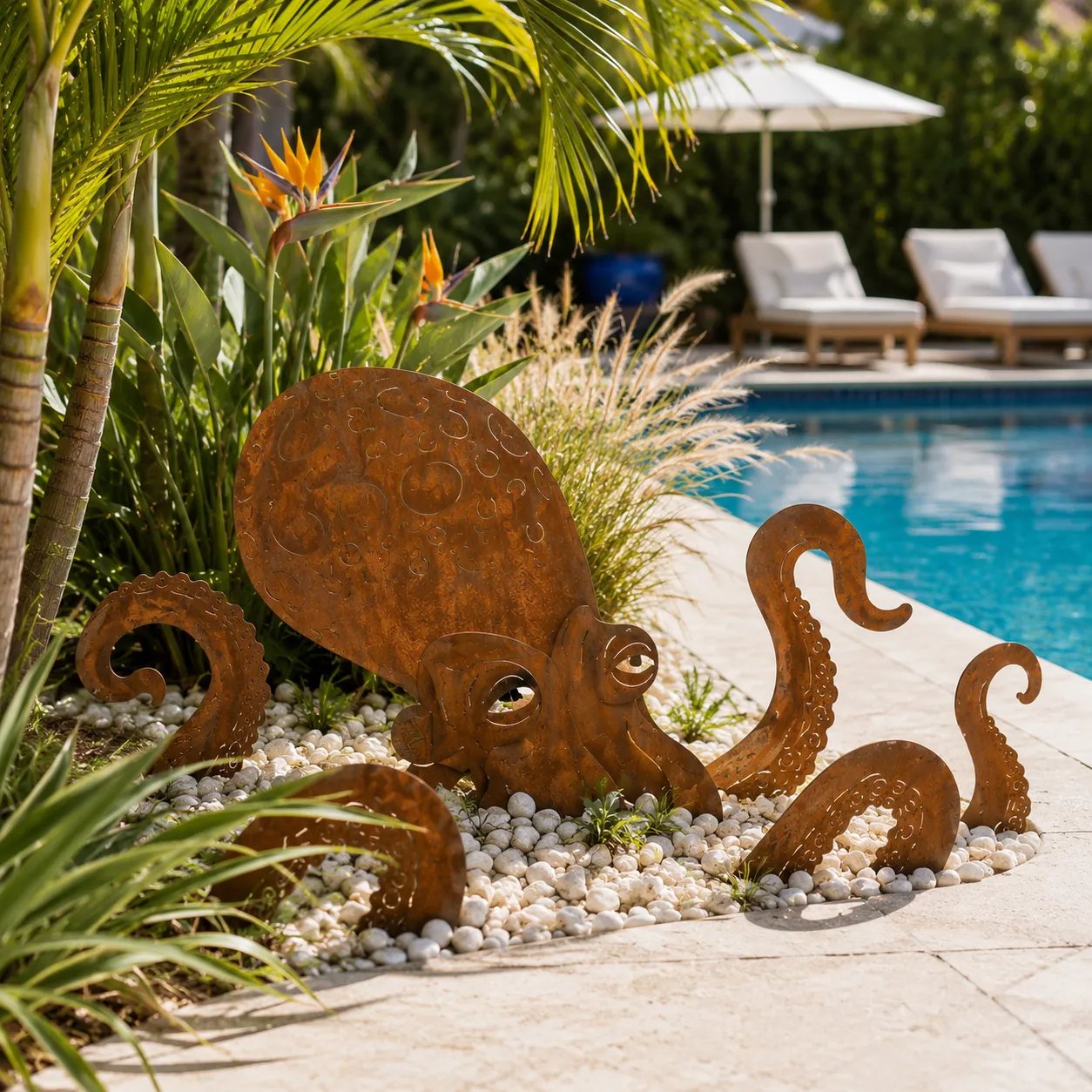 🔥2026 Hot Sale - 🐙Rust Patina Giant Squid Garden Sculpture (Buy more save more)