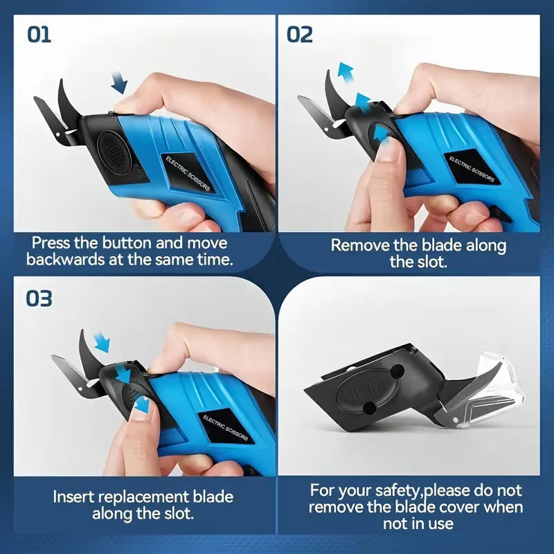 ELECTRIC SCISSORS cordless electric scissors, equipped with two alloy alloy steel blades, are suitable for cutting cardboard boxes, fabrics, and carpets