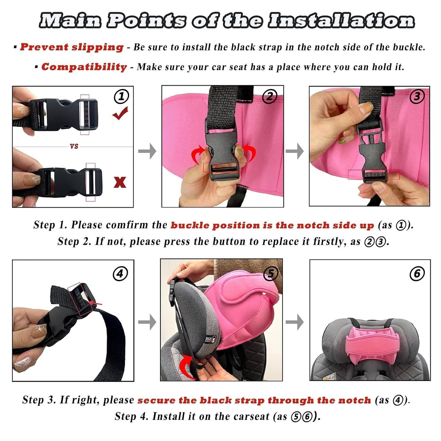 Hot Sale👶🚗 Car Mounted Baby Safety Seat Head Support Pillow