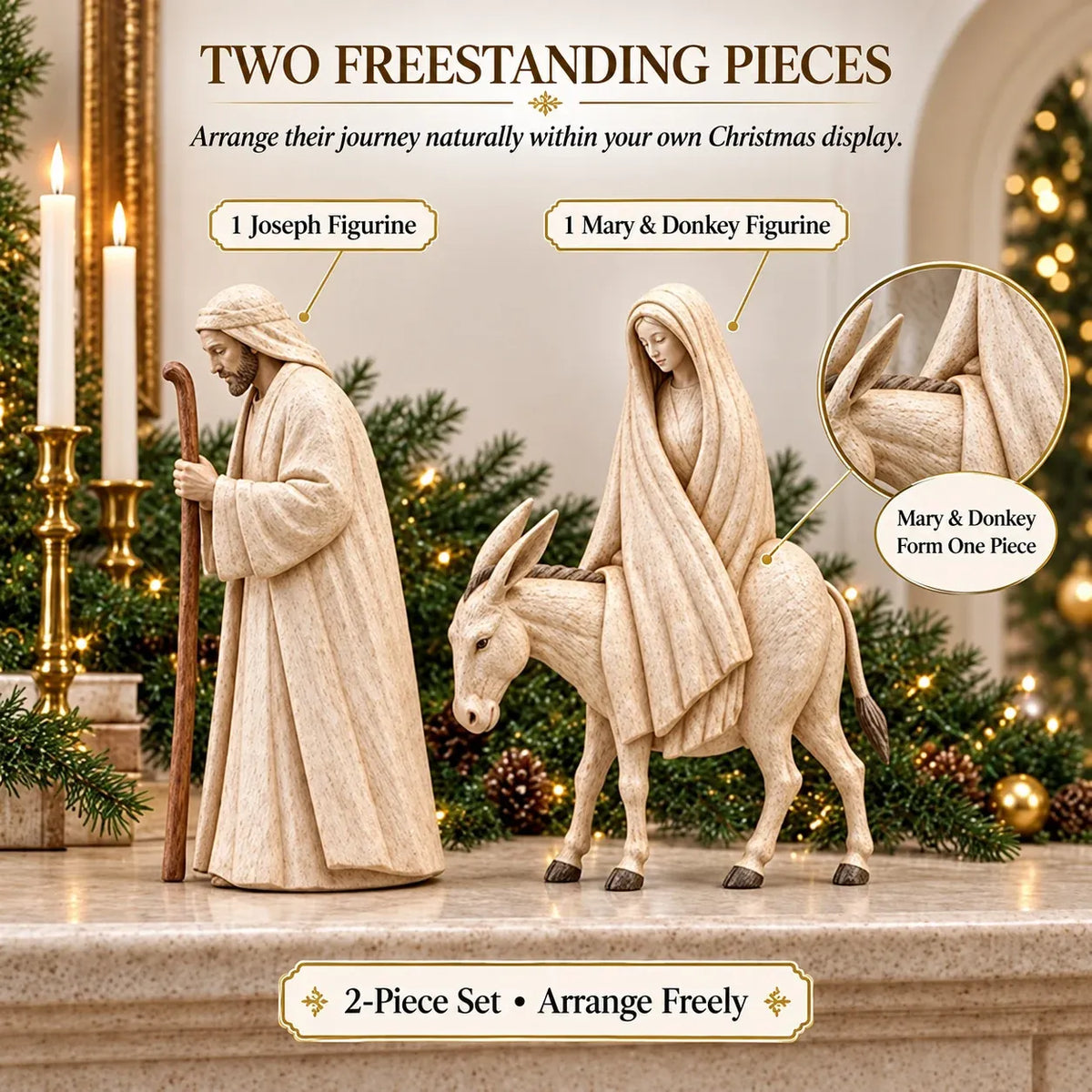 ⏳ Last Day 50% OFF-✝️Journey to Bethlehem Nativity Figurine Set