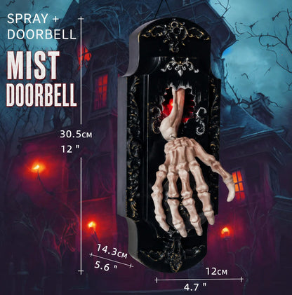🔥HOT SALE🔥🕸️ Gothic Skeleton Hand Doorbell – Motion Activated Haunted Door Decoration💀🎃