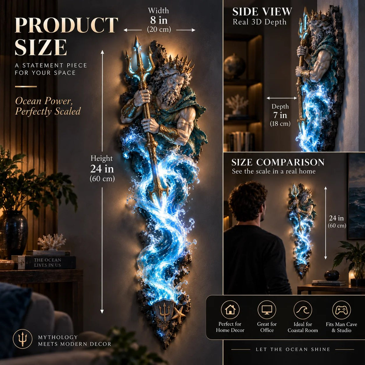 Limited Stock 49% OFF  ⚡🌊 Mythological Sculpture Wall Lamp Collection 🏛✨