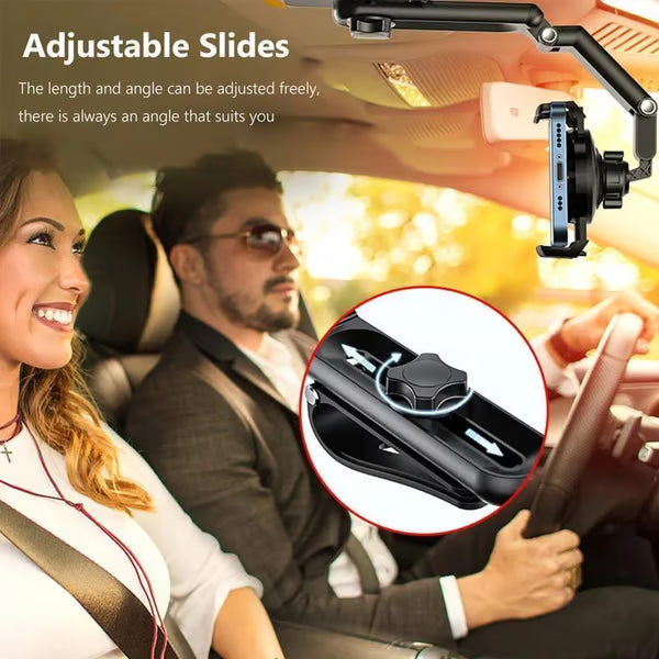 🔥2026 New 1080° Multi-function Sun Visor Universal 360 Degree Rotating Phone Holder Suitable for Any Scene Car Holder