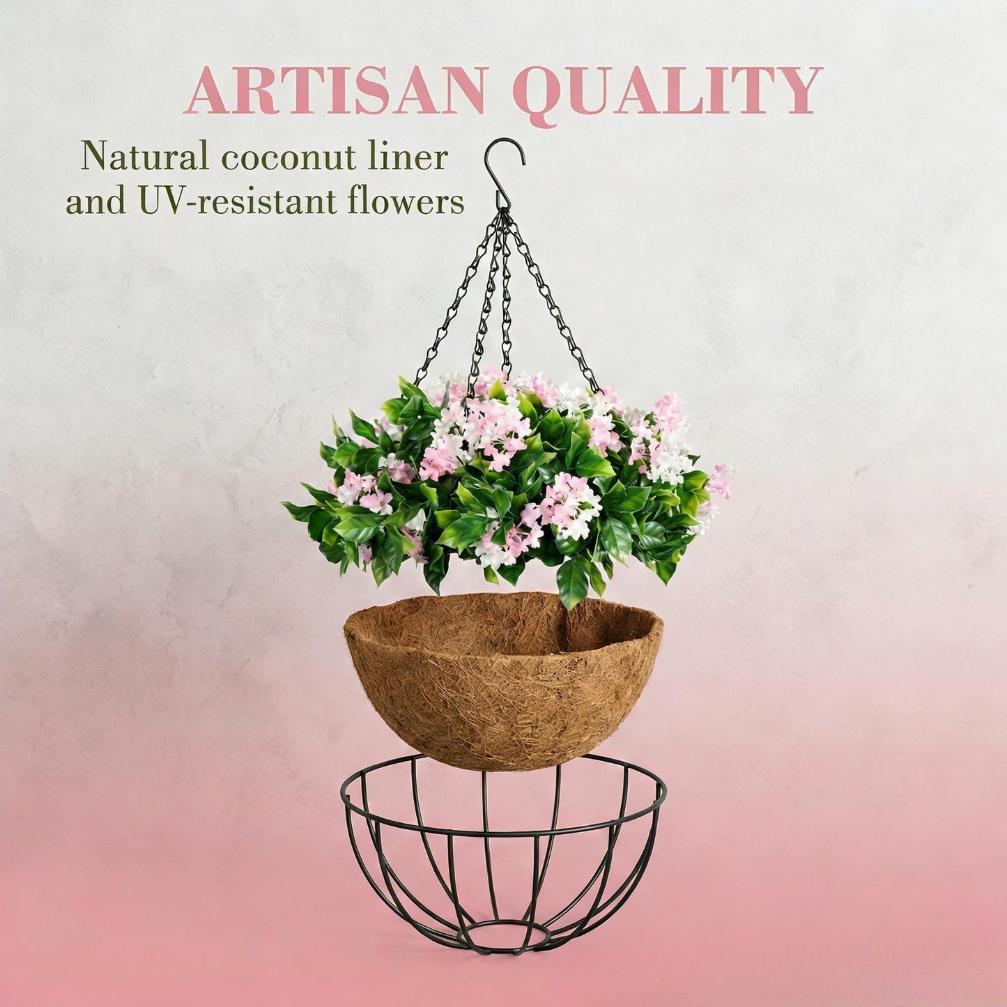 ✈️Free Shipping🌺Faux Crepe Myrtle Hanging Baskets – Ultra-Realistic🌸✨
