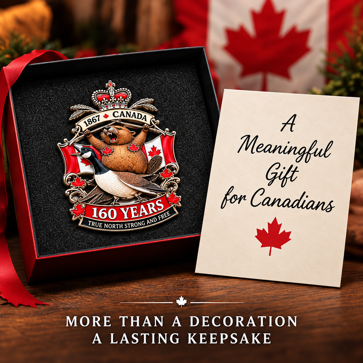 🔥LAST DAY 50% OFF - 🍁"True North, Strong and Free" Commemorative Metal Emblem – Canada's 160th Anniversary