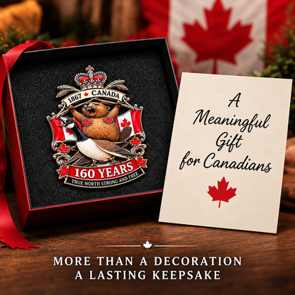🔥LAST DAY 50% OFF - 🍁"True North, Strong and Free" Commemorative Metal Emblem – Canada's 160th Anniversary
