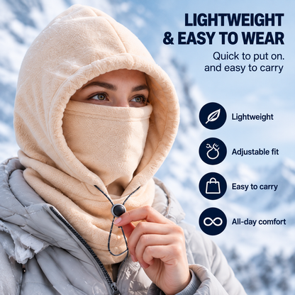 💥LAST DAY 50% OFF-❄️Windproof and Warm Integrated Face-Protection Hat🌨️(Fleece-lined)