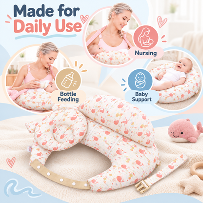 🔥Last Day 49% OFF👶 Ergonomic Nursing Pillow 🍼 Hands-Free Feeding Cushion with Adjustable Strap & Baby Pillow