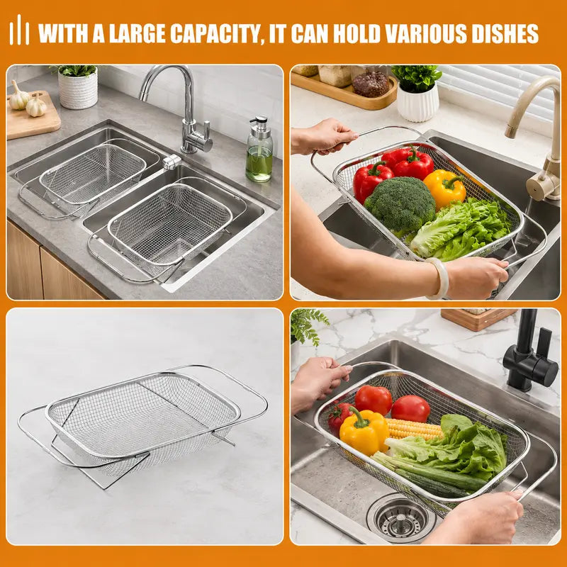 🔥50% OFF TODAY💦Adjustable Over-the-Sink Strainer Basket