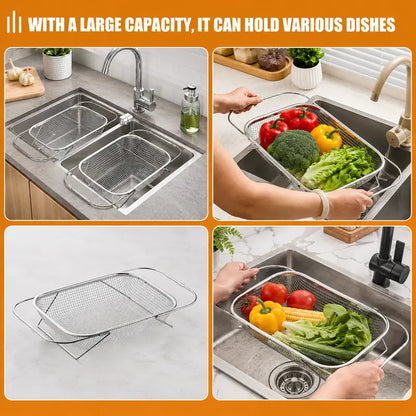 🔥50% OFF TODAY💦Adjustable Over-the-Sink Strainer Basket