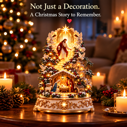 ✨ Last Day – 60% OFF!✨ Heavenly Nativity Christmas Tree™ Light-Up Ornament✝️