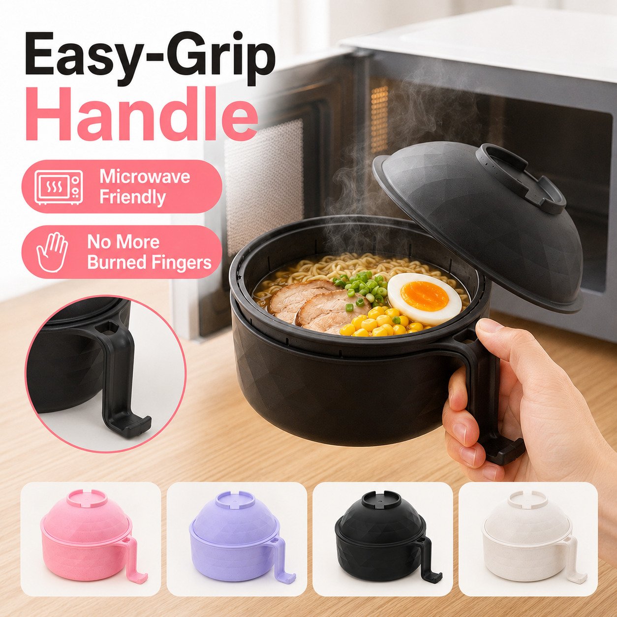 💖 Hot Sale 49%OFF✨Microwave Ramen Bowl Set