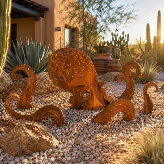 🔥2026 Hot Sale - 🐙Rust Patina Giant Squid Garden Sculpture (Buy more save more)