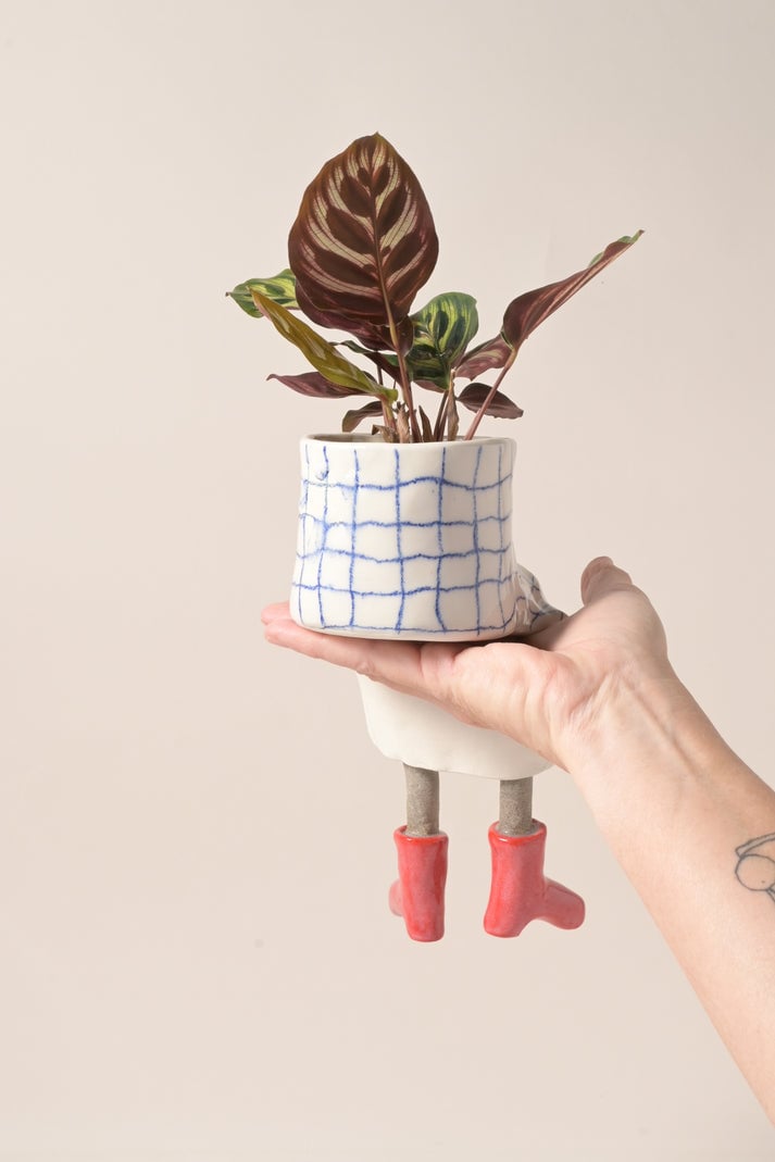 ✨ Cute Legged Human-Shaped Planter Pot Funny Resin Plant Pot