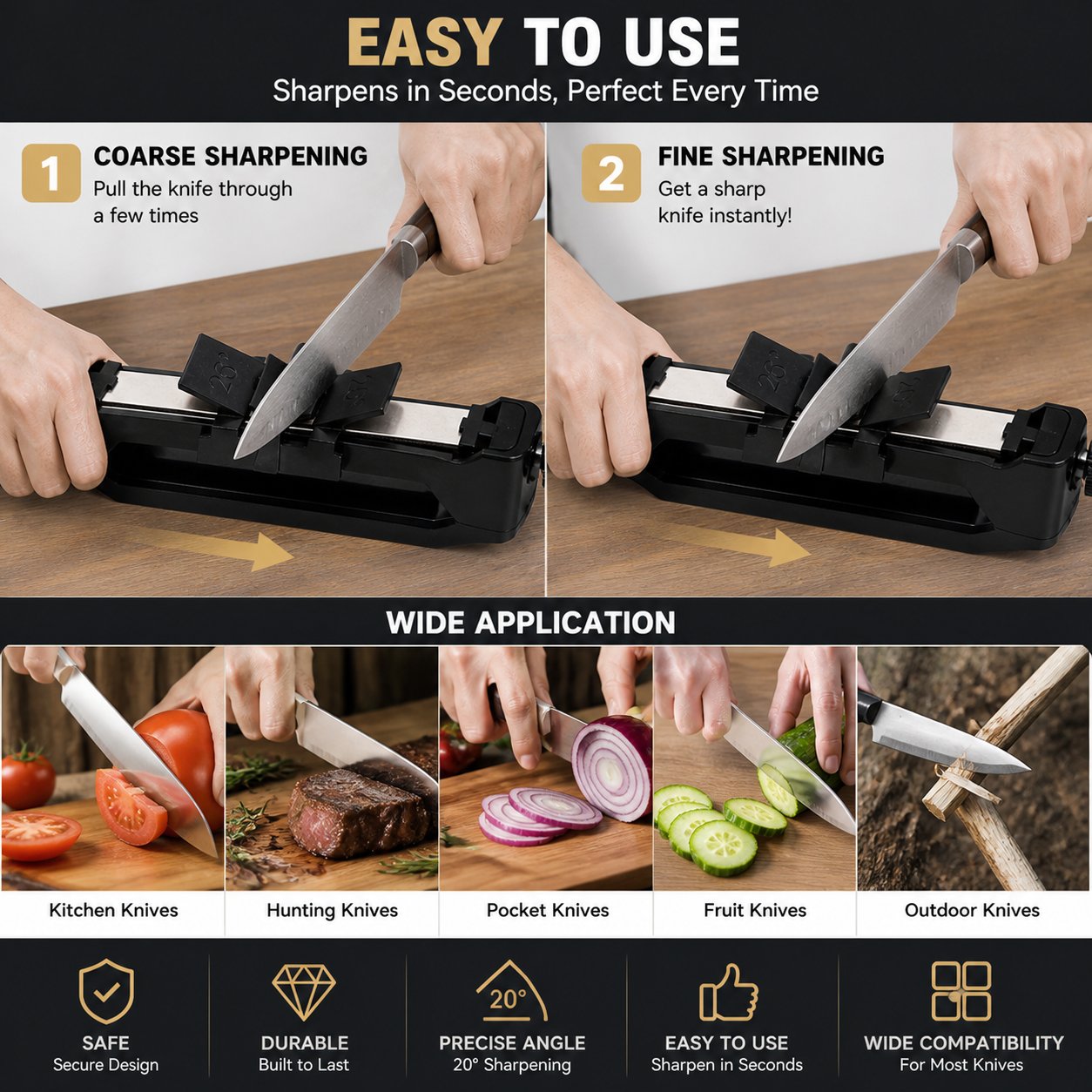 🔥LAST DAY 49% OFF🔪 Venture Precision Knife Sharpener