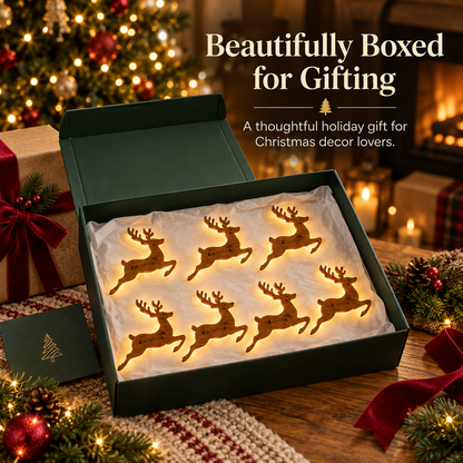 🔥LAST DAY 49% OFF -🦌 7-Piece Glowing Reindeer Wall Decor