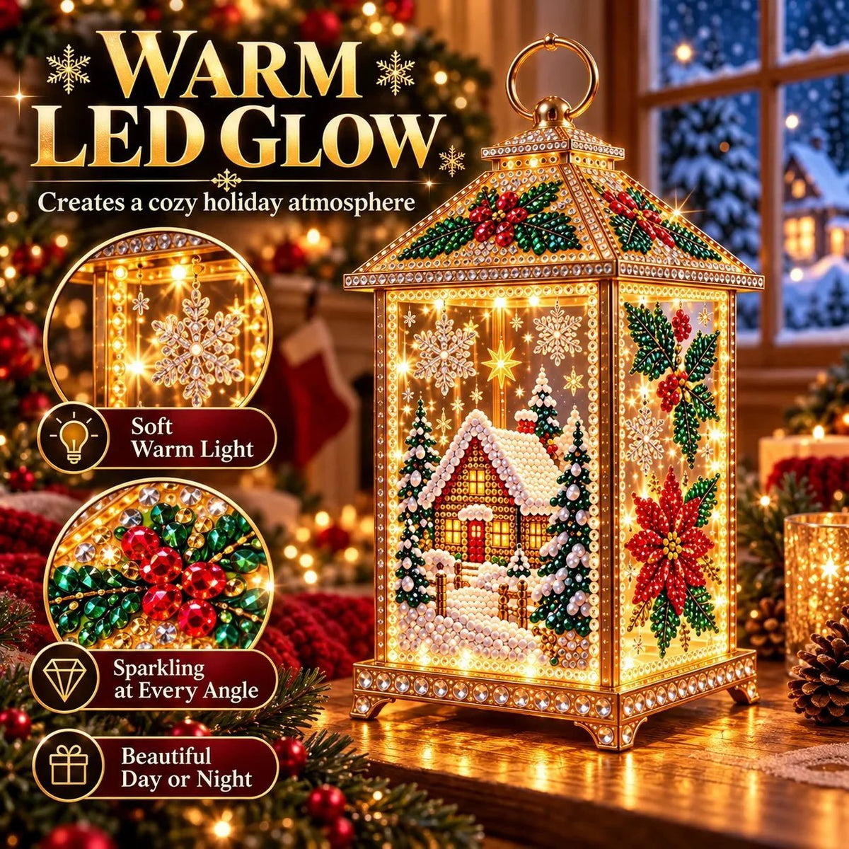 ⏳ Last Day 50% OFF-🌟DIY Light-Up Diamond Art Lantern