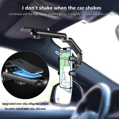 🔥2026 New 1080° Multi-function Sun Visor Universal 360 Degree Rotating Phone Holder Suitable for Any Scene Car Holder