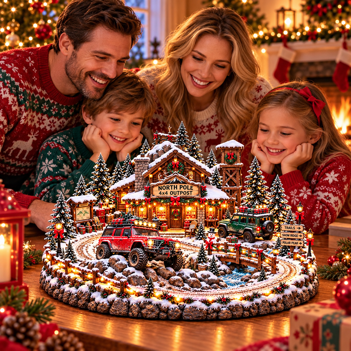 🔥Last Day 49% OFF🔥🚗🎄 Christmas Classic Gas Station Village™ – Lighted Vintage American Gas Station with Classic Cars