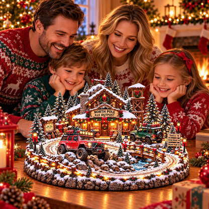 🔥Last Day 49% OFF🔥🚗🎄 Christmas Classic Gas Station Village™ – Lighted Vintage American Gas Station with Classic Cars