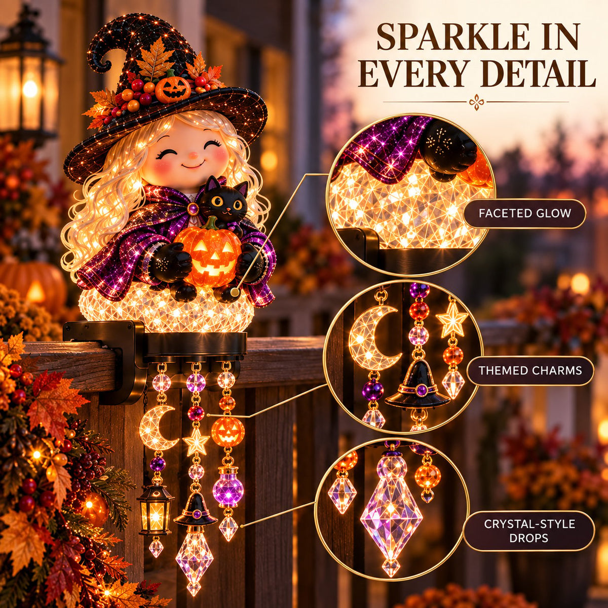 ⏰ LAST DAY 49% OFF -🎃 Halloween Porch Magic Cascade Railing Lights