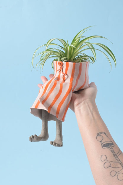 ✨ Cute Legged Human-Shaped Planter Pot Funny Resin Plant Pot