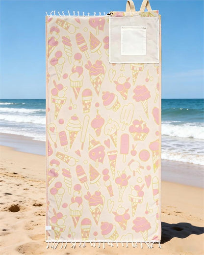 🔥Hot Sale 49% off🌟🌊 2-in-1 Convertible Beach Towel Bag