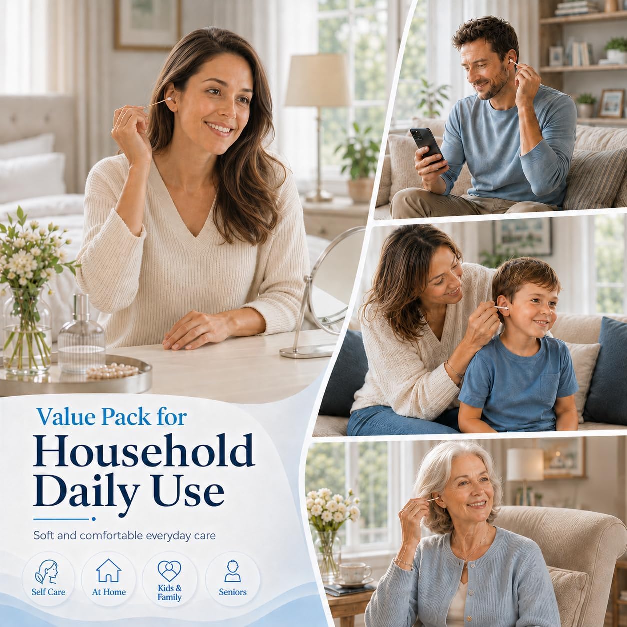 👂 Sticky Ear Cleaning Sticks – Reusable Adhesive Ear Picks, Soft Swabs for Gentle Ear Care