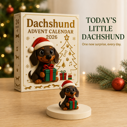 💕Last Hour 50% Off-🐶3D 2026 Dachshund Advent Calendar Blind Box