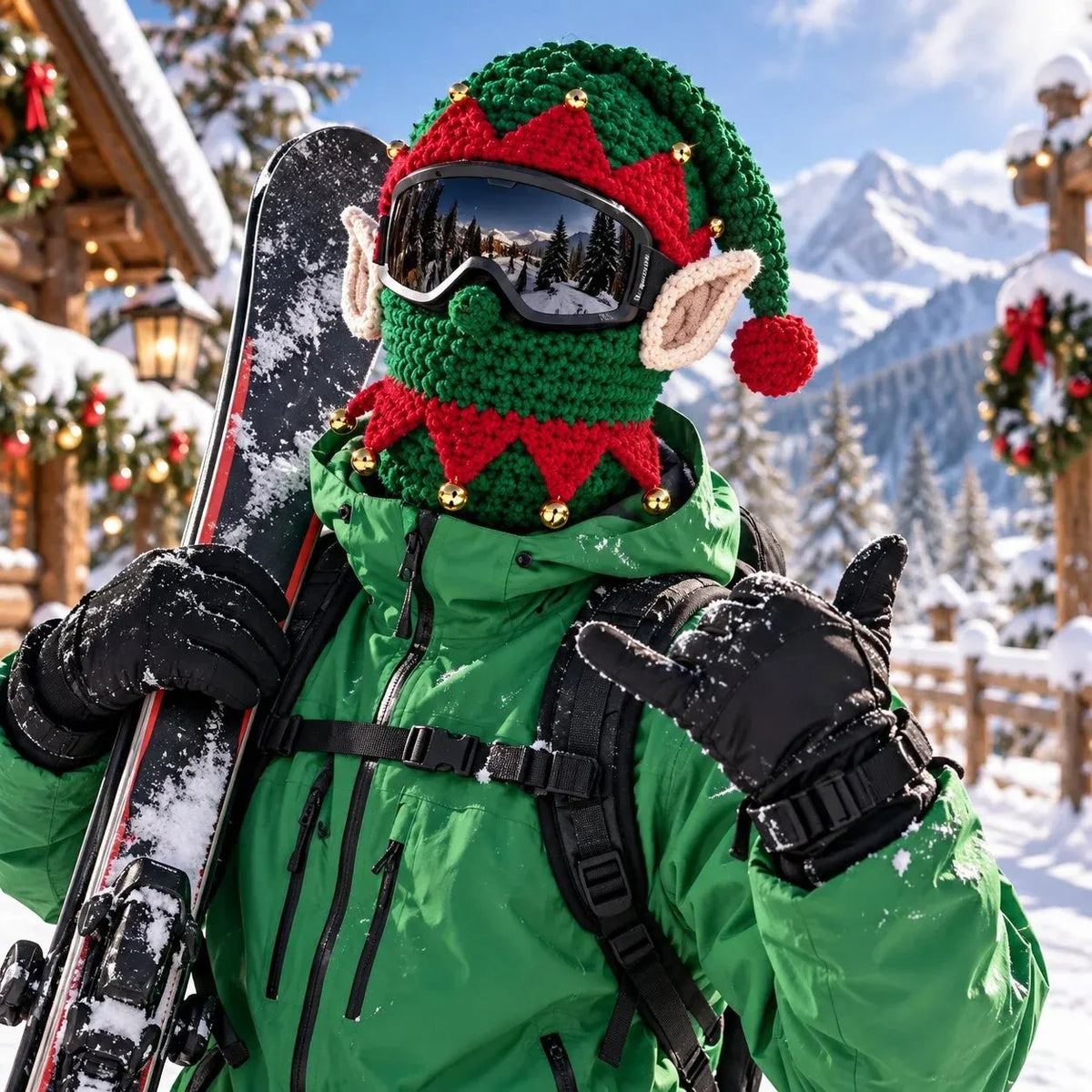 🎄 3D Christmas Knit Ski Mask | 3 Festive Character Styles for Winter Fun ❄️