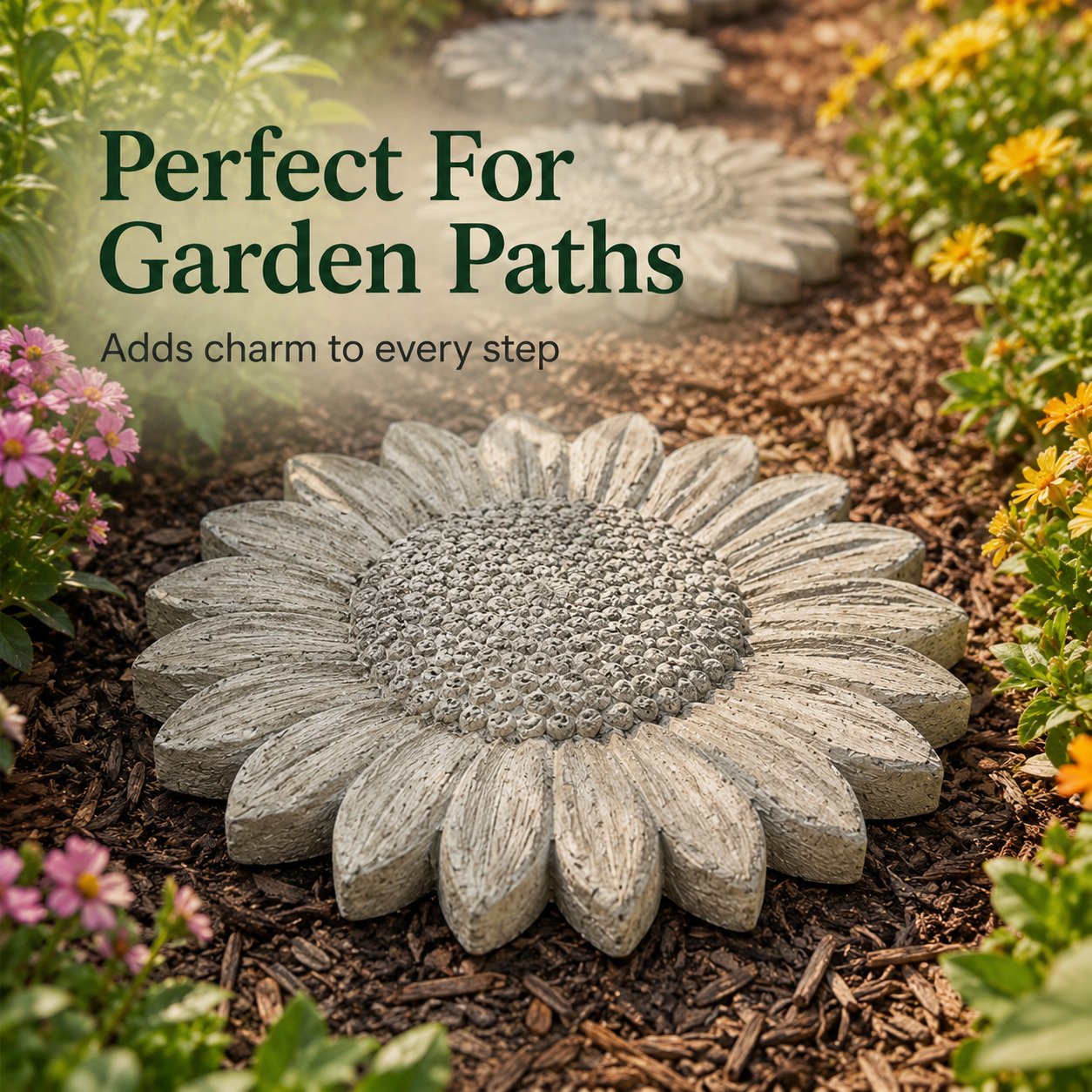 🌻 Reusable DIY Concrete Mold For Outdoor Decor – Create Beautiful Handmade Garden Path Decor