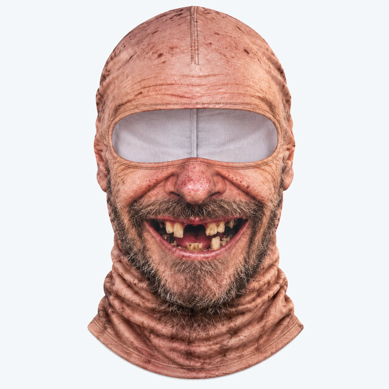 🤣 Funny Realistic Face Balaclava | Hilarious Ski & Snowboard Resort Party Mask, Winter Slopes Group Gear