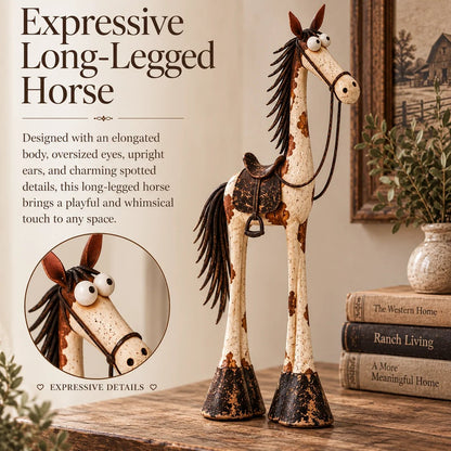 🤠🐴Whimsical Western Cowboy & Horse Figurine Duo - The Perfectly Odd Western Duo