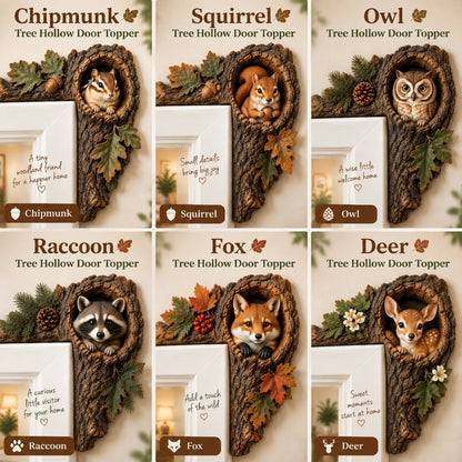 🔥LAST DAY 50% OFF -🐿️ 3D Chipmunk Tree Hollow Door Topper
