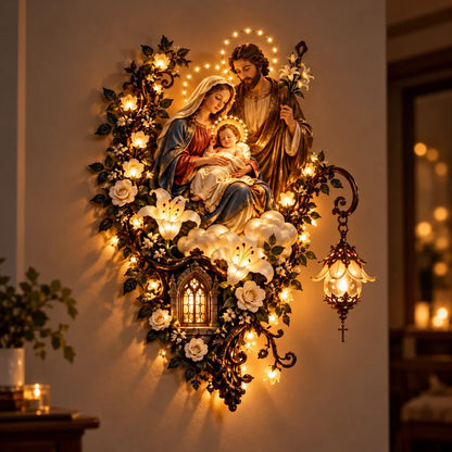 ⏳ Last Day 50% OFF-✨Illuminated Virgin Mary Floral Wall Decor