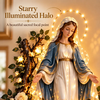 ⏳ Last Day 50% OFF-✨Illuminated Virgin Mary Floral Wall Decor