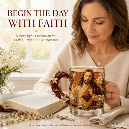 ⏳ Last Day 49% OFF – ✝️ 3D Christian Devotional Glass Mug Collection