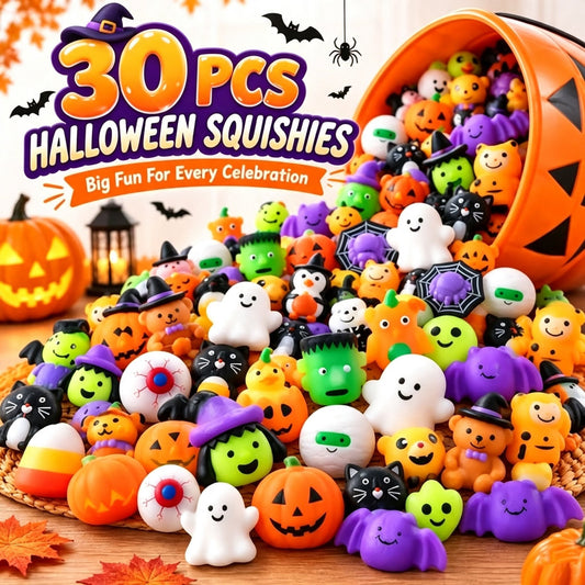🔥Last Day 50% OFF - 🎃 30PCS Halloween Mini Squishy Toys for Kids