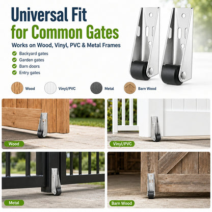 🔧 Heavy-Duty Gate Support Wheel – Anti-Sag Fence Repair Roller for Smooth, Easy Gate Movement ✨